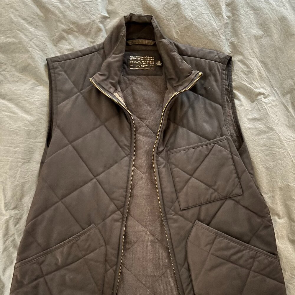 Men's J. Crew NX-631 Quilted Primaloft Vest - Extra Small